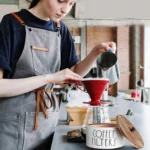 Coffee Filter Holder Wood Coffee Filter Storage Container Coffee Filter Dispenser with Lid Rustic Farmhouse Organizer Mason Jar