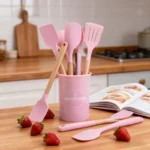 Kitchen Cookware Utensils Food Grade Silicone Turner Spatula Measuring Spoon Practical Cooking Tool Kitchenware Set