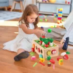 Toddlers Montessori Wooden Multifunction Educational Toys for Baby Childeren's Shape Sorting Toys Preschool Shape match Toy