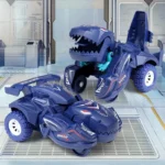 Dinosaur Deformation Car Model Toy For Boys One Step Action Collision Transformation Mini Vehicles Toy Gift for Children