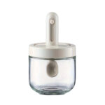 Retractable seasoning box glass kitchen seasoning jar MSG sealed seasoning jar household salt jar seasoning bottle